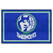 Fan Mats Nba Retro Minnesota Timberwolves 5Ft. X 8 Ft. Plush Area Rug