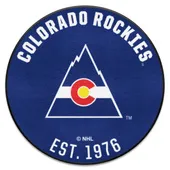 Fan Mats Nhlretro Colorado Rockies Roundel Rug - 27In. Diameter