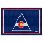 Fan Mats Nhlretro Colorado Rockies 5Ft. X 8 Ft. Plush Area Rug