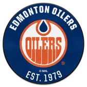 Fan Mats Nhlretro Edmonton Oilers Roundel Rug - 27In. Diameter