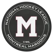 Fan Mats Nhlretro Montreal Maroons Hockey Puck Rug - 27In. Diameter