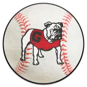 Fan Mats Georgia Bulldogs Baseball Rug - 27In. Diameter