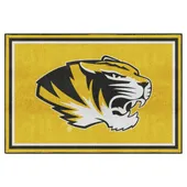 Fan Mats Missouri Tigers 5Ft. X 8 Ft. Plush Area Rug, Yellow