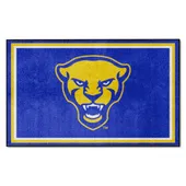 Fan Mats Pitt Panthers 4Ft. X 6Ft. Plush Area Rug, Panther Logo