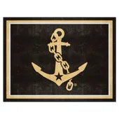 Fan Mats Vanderbilt Commodores 8Ft. X 10 Ft. Plush Area Rug, Anchor Logo