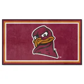 Fan Mats Virginia Tech Hokies 3Ft. X 5Ft. Plush Area Rug, Hokie Bird Logo