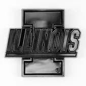 Fan Mats Illinois Illini Molded Chrome Plastic Emblem