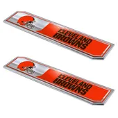 Fan Mats Cleveland Browns 2 Piece Heavy Duty Aluminum Embossed Truck Emblem Set