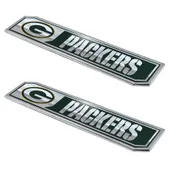 Fan Mats Green Bay Packers 2 Piece Heavy Duty Aluminum Embossed Truck Emblem Set