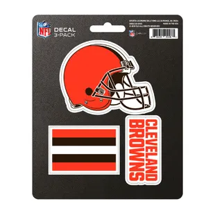 Logo Cleveland Browns 3-Pack Fan Decal