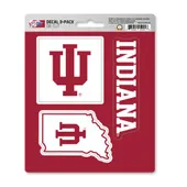 Fan Mats Indiana Hooisers 3 Piece Decal Sticker Set