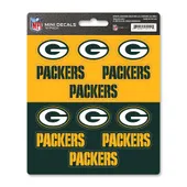 Fan Mats Green Bay Packers 12 Count Mini Decal Sticker Pack