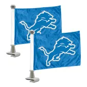 Fan Mats Detroit Lions Ambassador Car Flags - 2 Pack Mini Auto Flags, 4In X 6In