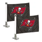 Fan Mats Tampa Bay Buccaneers Ambassador Car Flags - 2 Pack Mini Auto Flags, 4In X 6In