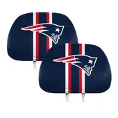 Fan Mats New England Patriots Printed Head Rest Cover Set - 2 Pieces