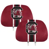 Fan Mats South Carolina Gamecocks Printed Head Rest Cover Set - 2 Pieces