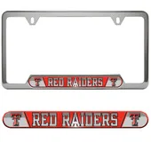 Fan Mats Texas Tech Red Raiders Embossed License Plate Frame, 6.25In X 12.25In