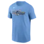 Nike MiLB Adult Short Sleeve Cotton Tee Wilmington Blue Rocks N199