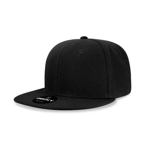 Decky 6 Panel High Profile Structured Acrylic/Polyester Snapback 6020. Printing is available for this item.