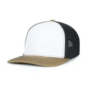 Pacific Headwear Contrast Stitch Trucker Pacflex Snapback Cap P151S