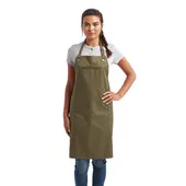 Artisan Collection By Reprime Unisex Barley Contrast Stitch Sustainable Bib Apron RP121