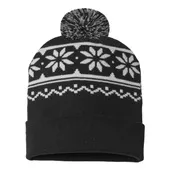 Cap America Usa-Made Snowflake Knit Beanie CAP-RKF12