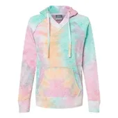 Mv Sport Women's Courtney Burnout V-Notch Hooded Sweatshirt MV-W1162