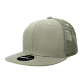 Decky 6 Panel High Profile Structured Cotton Blend Trucker Cap 6033