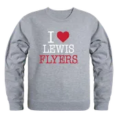 W Republic Lewis University Flyers I Love Crewneck 552-531