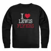 W Republic Lewis University Flyers I Love Crewneck 552-531