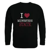 W Republic Midwestern State Mustangs I Love Crewneck 552-543