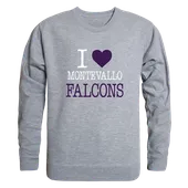 W Republic Montevallo Falcons I Love Crewneck 552-551