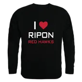 W Republic Ripon College Red Hawks I Love Crewneck 552-575