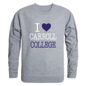 W Republic Carroll College Saints I Love Crewneck 552-624