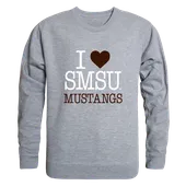 W Republic Southwest Minnesota State Mustangs I Love Crewneck 552-674