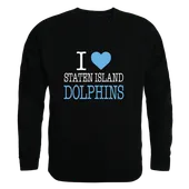 W Republic College Of Staten Island Dolphins I Love Crewneck 552-676