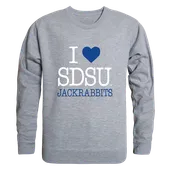 W Republic South Dakota State Jackrabbits I Love Crewneck 552-707