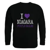 W Republic Niagara University Purple Eagles I Love Crewneck 552-723