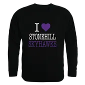 W Republic Stonehill College Skyhawks I Love Crewneck 552-730