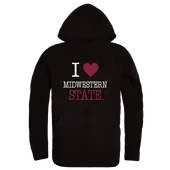 W Republic Midwestern State Mustangs I Love Hoodie 553-543