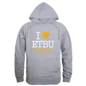 W Republic East Texas Baptist Tigers I Love Hoodie 553-639