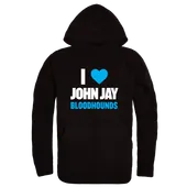 W Republic John Jay College Bloodhounds I Love Hoodie 553-656