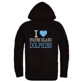 W Republic College Of Staten Island Dolphins I Love Hoodie 553-676