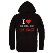 W Republic York College Cardinals I Love Hoodie 553-685