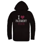 W Republic Fairmont State Falcons I Love Hoodie 553-686