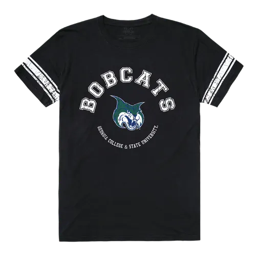 Georgia College GCSU Bobcats Long Sleeve T-Shirt – Charcoal Heather With Arch Mascot Logo, Size Large - View #7
