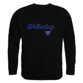 W Republic Wellesley College Blue Script Crew 556-486