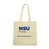 W Republic Nova Southeastern Sharks Institutional Tote Bags Natural 1102-358