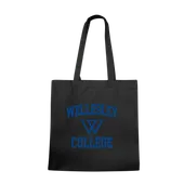 W Republic Wellesley College Blue Institutional Tote Bags Natural 1102-486