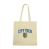 W Republic NY City Tech Yellow Jackets Institutional Tote Bags Natural 1102-664